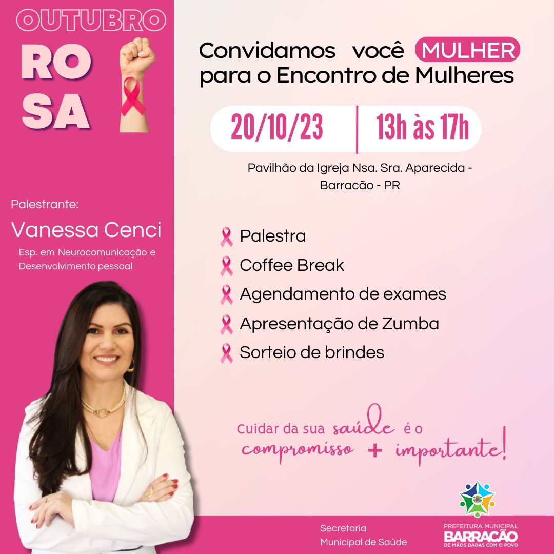 Tarde Especial está sendo preparado para as mulheres alusivo ao Outubro Rosa