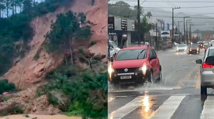 Santa Catarina tem 8 ‘pontos críticos’ em rodovias por conta das chuvas