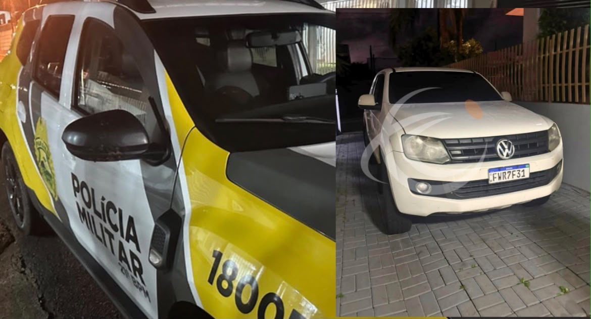 Caminhonete Amarok é roubada durante assalto à mão armada próximo à Câmara de Vereadores