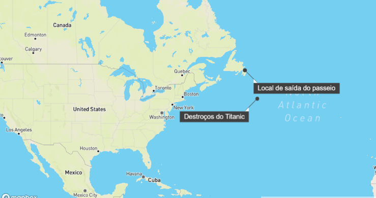 Submarino que levava turistas aos destroços do Titanic desaparece no Atlântico