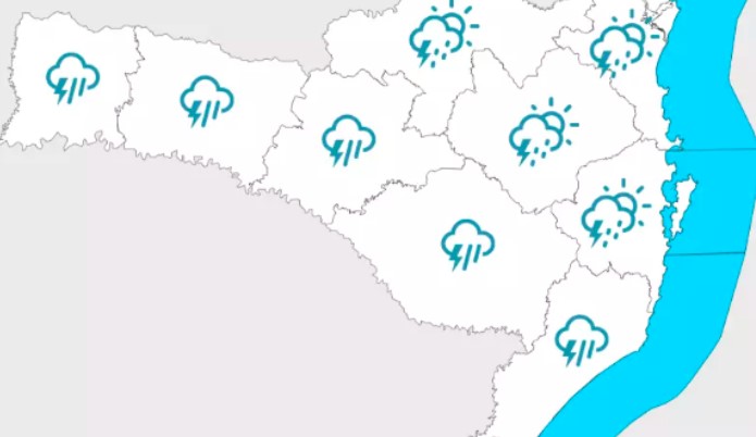Neblina e chuva marcam o início da semana em Santa Catarina