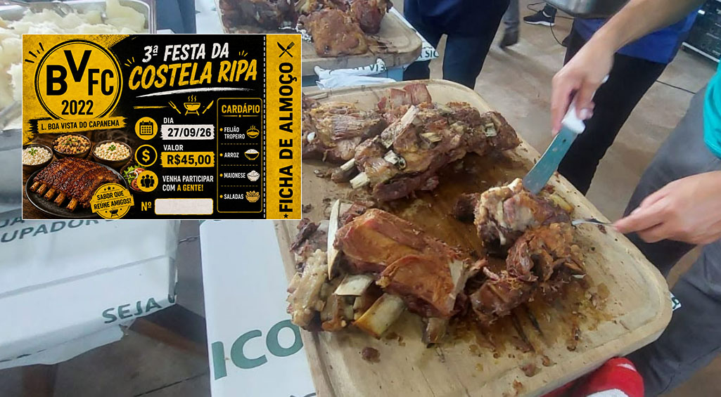 Boa Vista Futebol Clube promove 3ª Festa da Costela Ripa neste domingo
