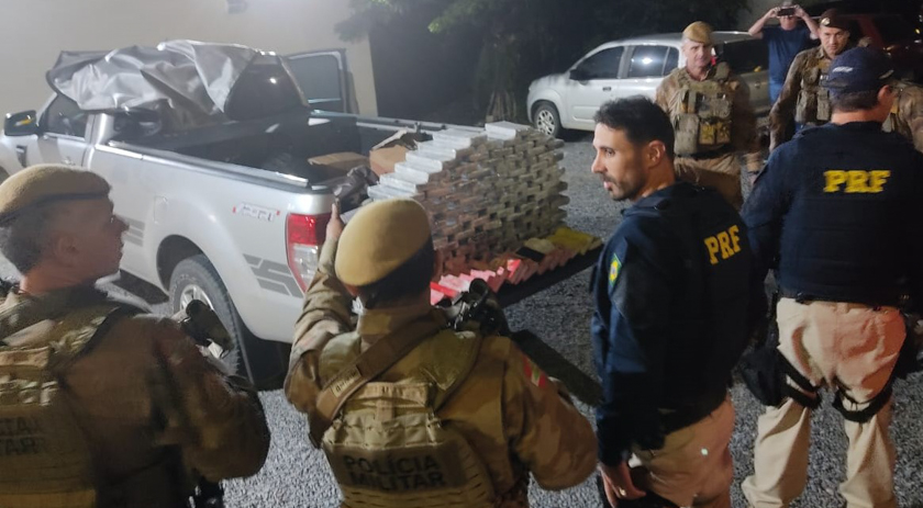 PRF e PM apreendem R$ 20,5 milhões em cocaína em Jaraguá do Sul
