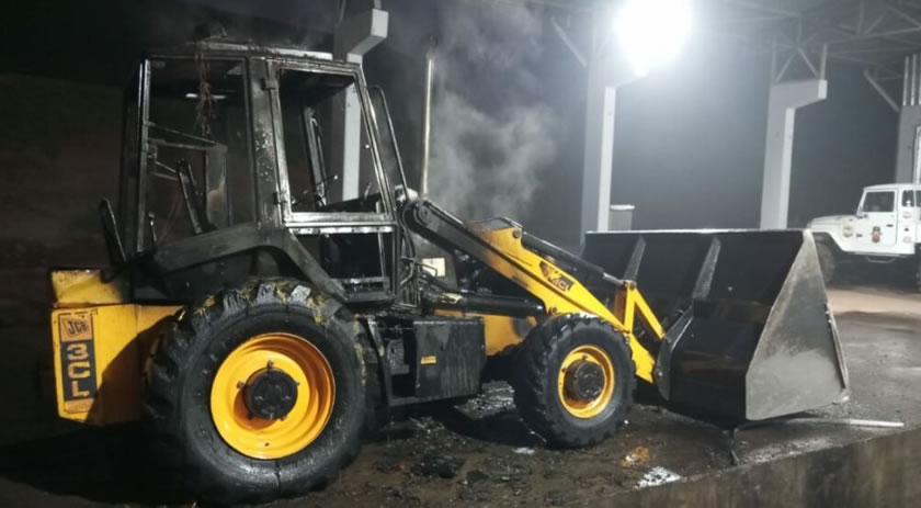 Incêndio em trator mobiliza Corpo de Bombeiros no Oeste de SC