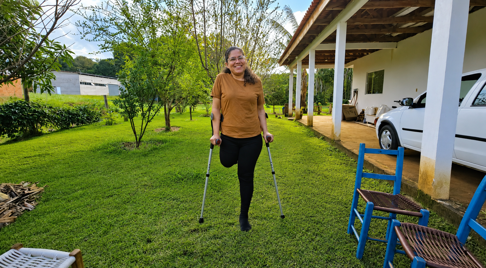 Mãe, esposa e guerreira: Vanessa luta para voltar a caminhar após amputação causada por câncer ósseo