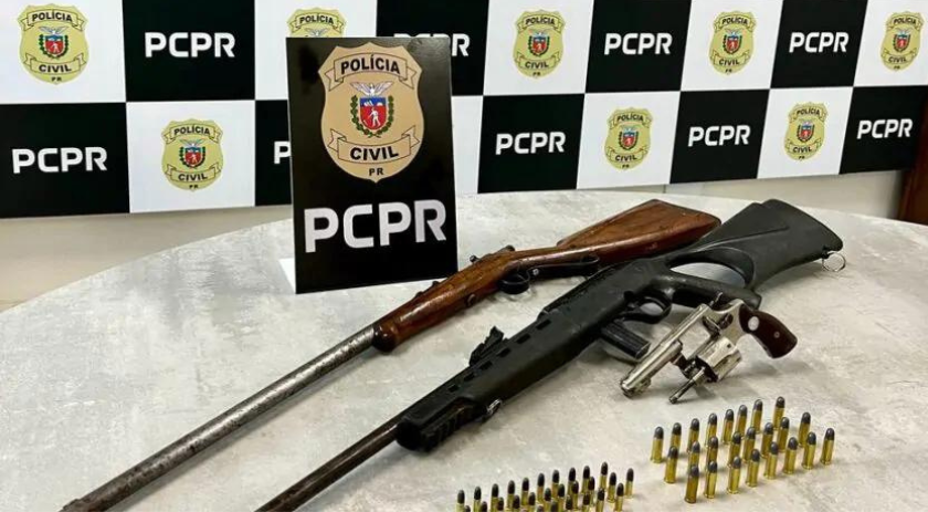 Três armas de fogo são apreendidas pela Polícia Civil durante cumprimento de mandados
