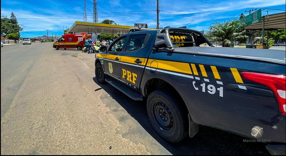 Passageira de Moto Taxi fica ferida em acidente na Willy Barth