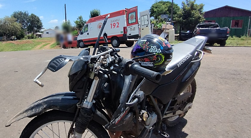 Motociclista fica ferido em colisão registrada no Bairro Peperi-guaçu