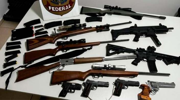 PF apreendeu 29 armas e 7 mil munições em megaoperação contra atos