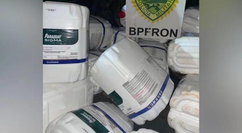 Veículo carregado com agrotóxicos é apreendido pelo BPFRON