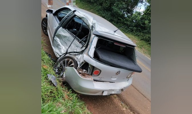 Acidente na BR-280 deixa duas pessoas feridas