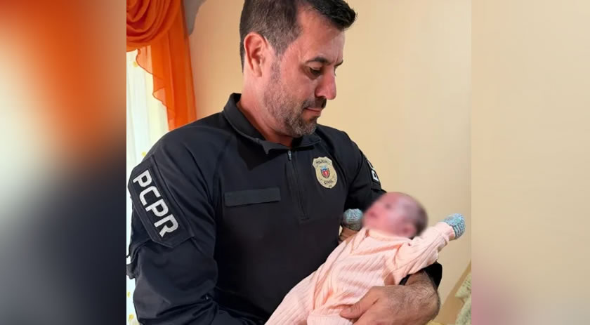 Policial civil de folga ajuda a salvar bebê que se engasgou durante amamentação