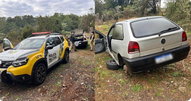 Veículo furtado é encontrado depenado