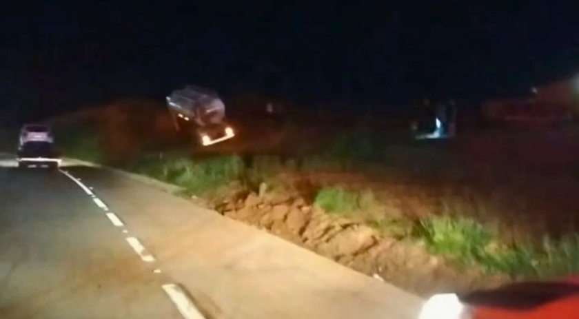 Colisão entre caminhões e carro deixa uma vítima fatal na PRC-280