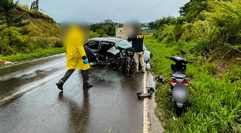Grave acidente na BR-163 deixa um homem morto e outro ferido, além de um motoqueiro em colisão secundária