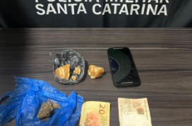 Polícia Militar prende homem por tráfico de drogas