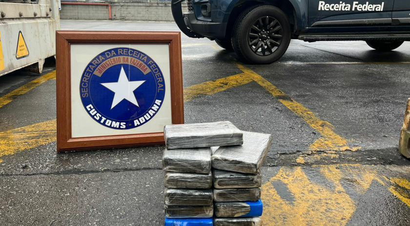 Receita Federal apreende 12 kg de cocaína que seria transportada até Marrocos