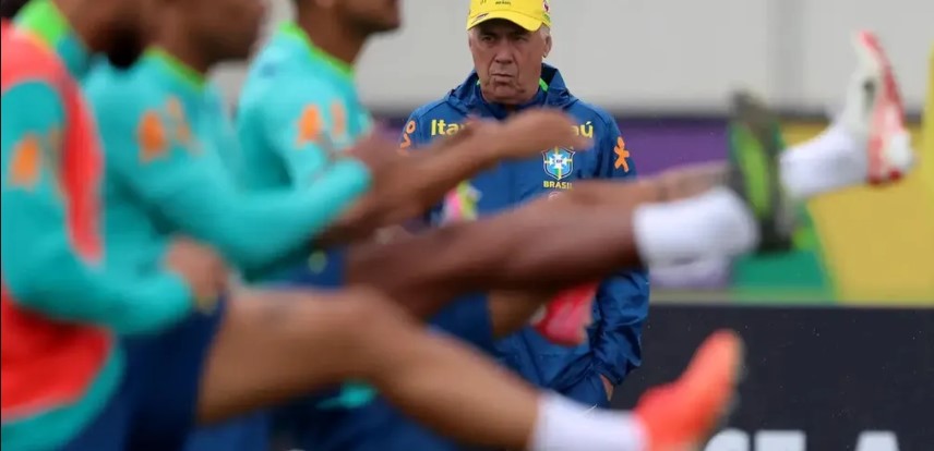 Brasil enfrenta Equador na estreia do italiano Carlo Ancelotti