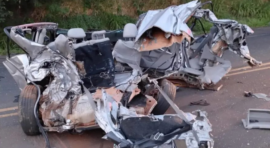 Violenta colisão ceifa a vida de dois homens em Frederico Westphalen