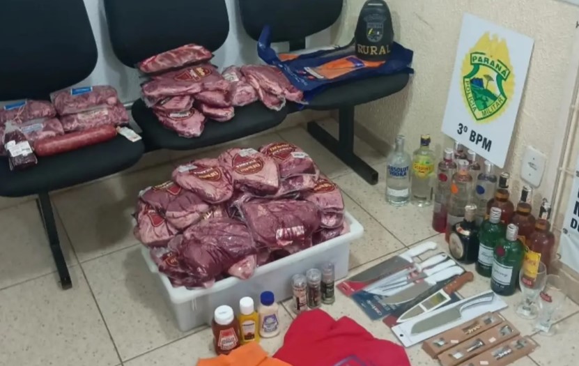 Polícia intercepta veículo com grande quantidade de carne sem procedência na BR-158