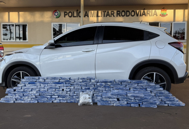 Ação conjunta entre PRF e Polícia Militar Rodoviária apreende cerca de 100 kg de drogas