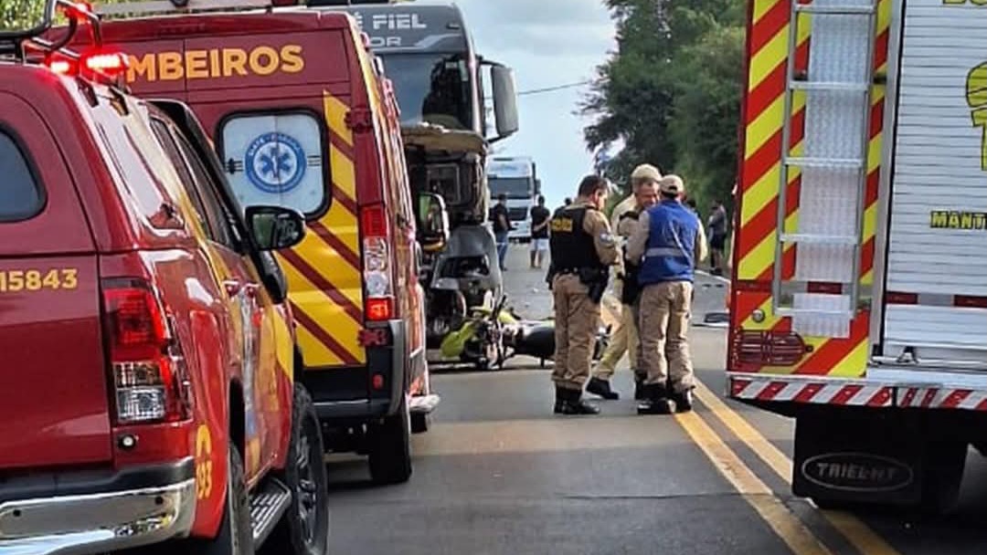 Motociclista morre em grave colisão na BR 280