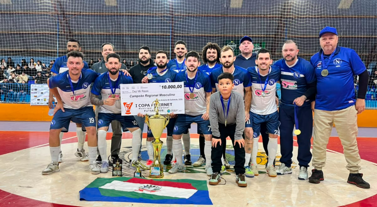 Associação Nacional conquista tricampeonato invicto da Copa FiberNet e reforça sonho de disputar o Catarinense Série Bronze