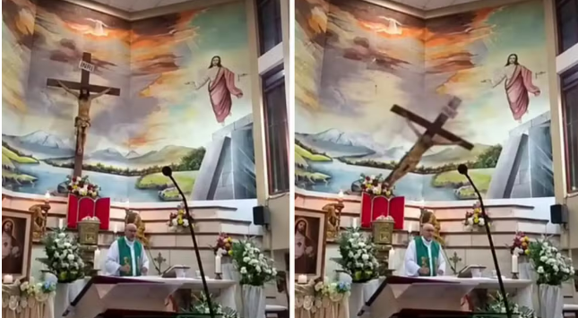 Padre morre após cruz cair sobre ele durante missa transmitida ao vivo
