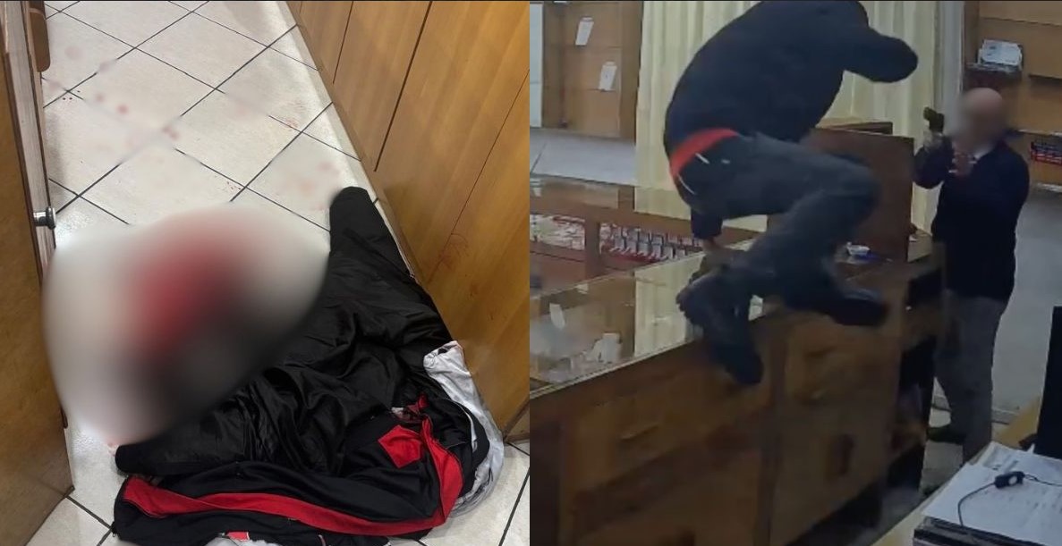Foragido por roubo entra em joalheria para ver alianças, saca arma, pula balcão e acaba baleado pelo proprietário
