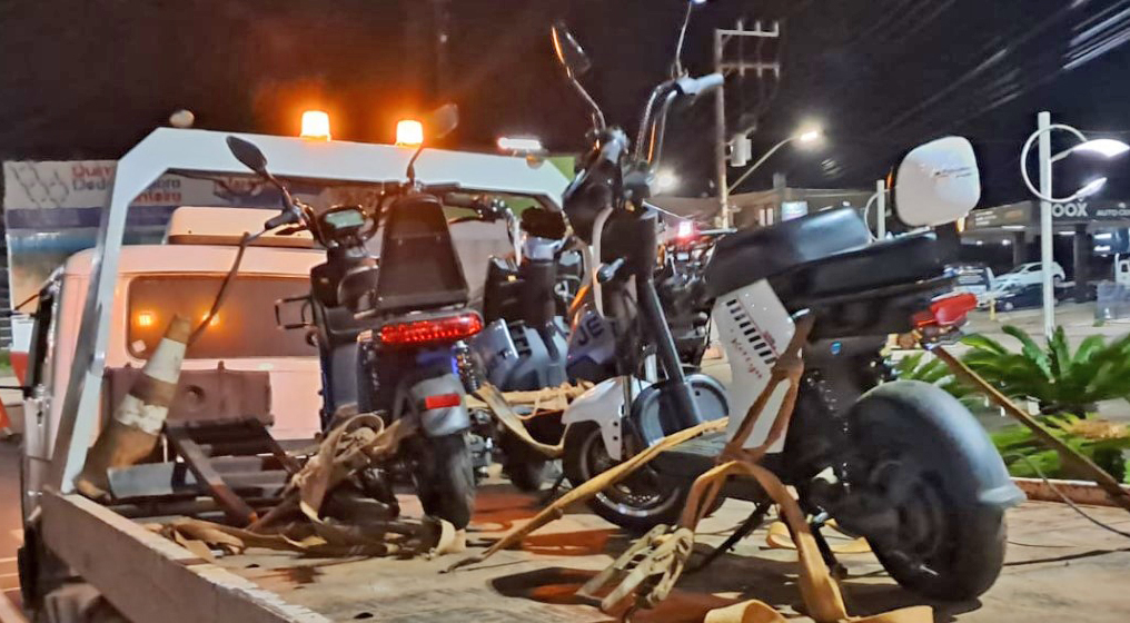 Polícia Militar apreende três veículos elétricos modificados conduzidos por adolescentes