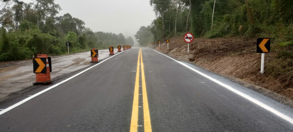 Após oito dias, tráfego de veículos na BR-282 é liberado