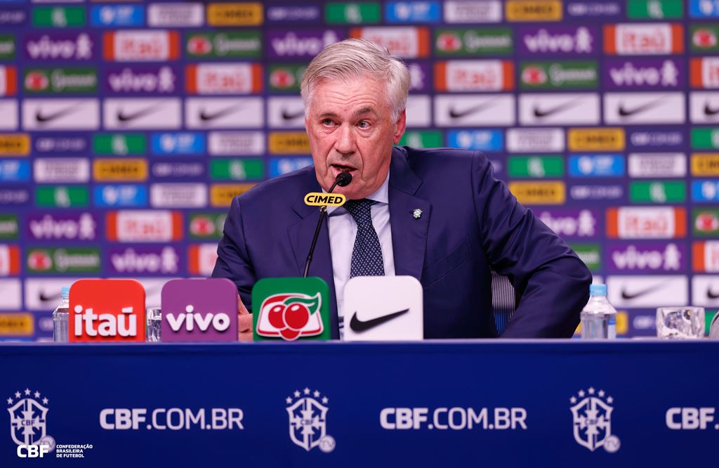 Ancelotti convoca hoje Seleção Brasileira para amistosos contra Coreia do Sul e Japão
