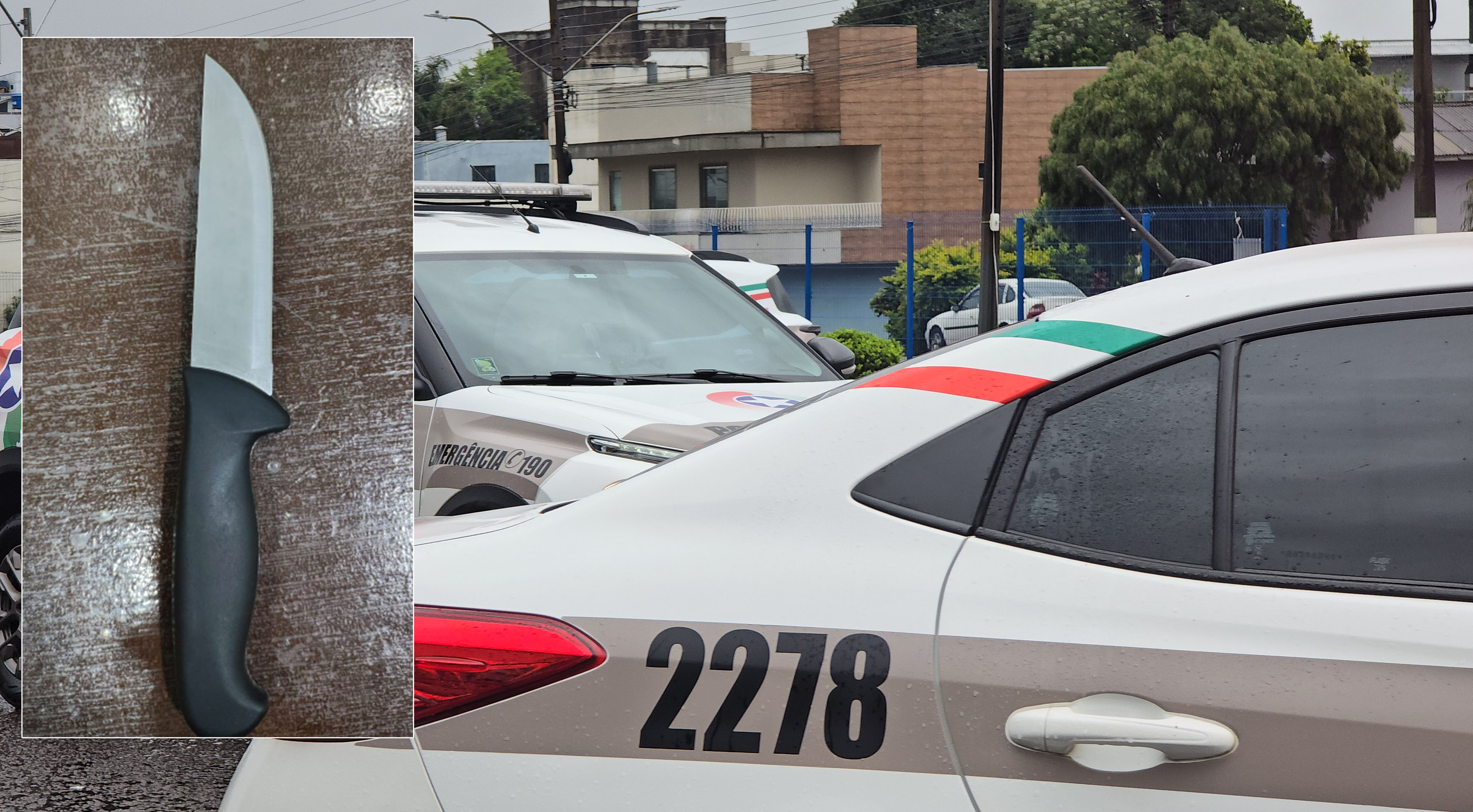 Homem é flagrado com faca de 15 centímetros durante abordagem policial