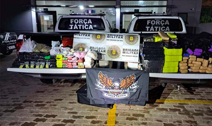 Mulher é apreendida com grande quantidade de drogas no Norte do RS