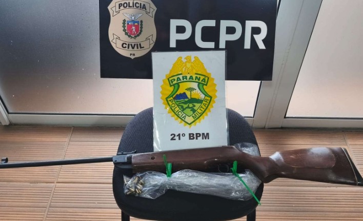 Polícia Militar atende caso de violência doméstica e apreende arma de fogo