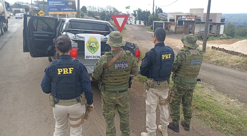 Caminhonete furtada em Minas Gerais é recuperada pela BP Fron e PRF em Barracão
