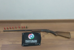 Arma de fogo e munições são apreendidas no interior de Serra Alta
