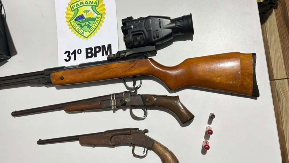 PM encontra arsenal irregular durante atendimento de violência doméstica