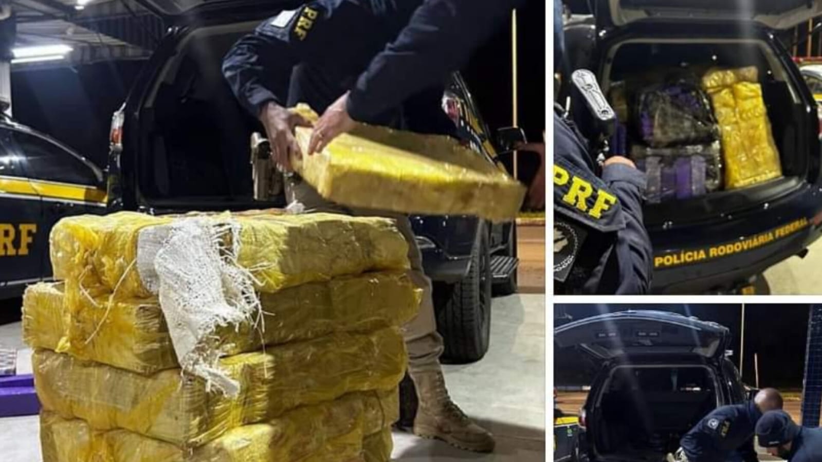 PRF localiza 233 kg de maconha na cabine de carreta na BR-280 em Rio Negrinho