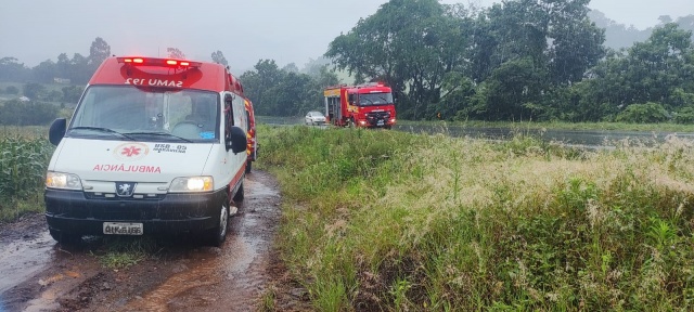 Saída de pista seguida de capotamento é registrado em Iraceminha