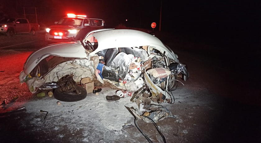 Idoso morre após acidente envolvendo três carros