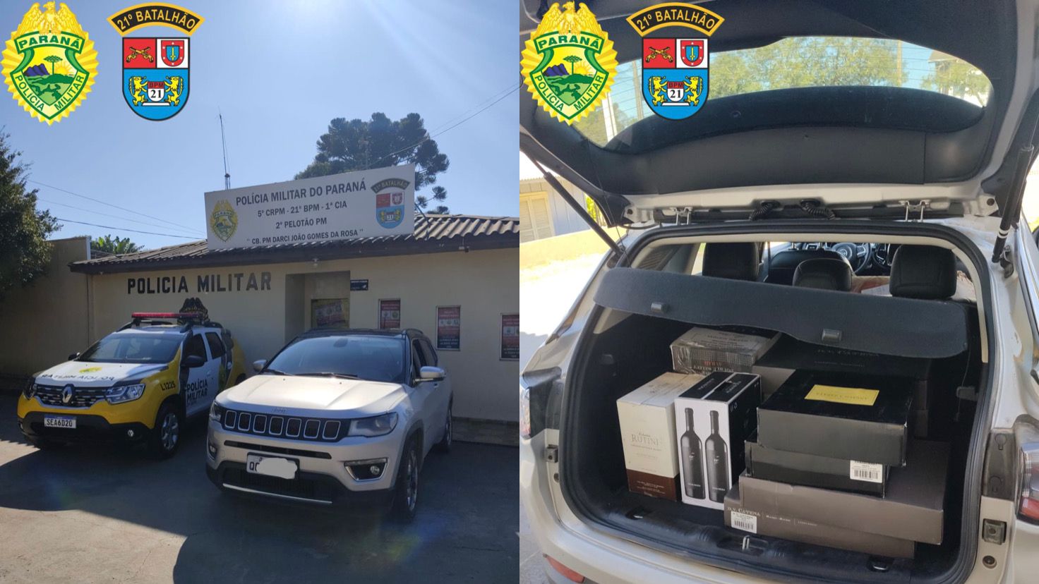 Polícia Militar apreende veículo de Belo Horizonte com carga descaminhada da Argentina