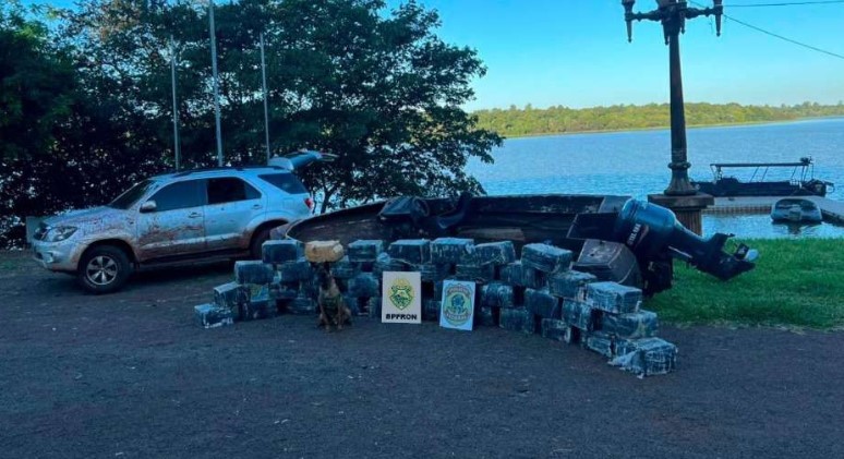 Mais de 800 kg de maconha são apreendidos no Paraná