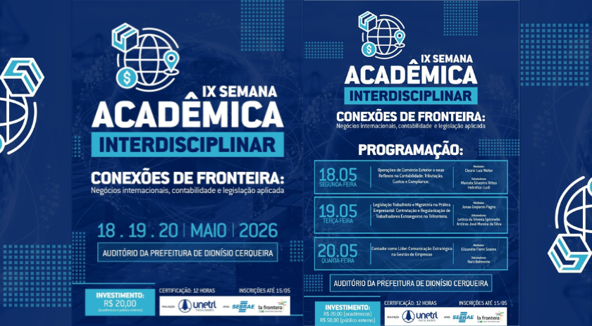 9ª Semana Acadêmica Interdisciplinar da Unetri será de 18 a 20 de maio