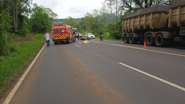 Veículo com placas de SMOeste se envolve em acidente com óbito na BR-282