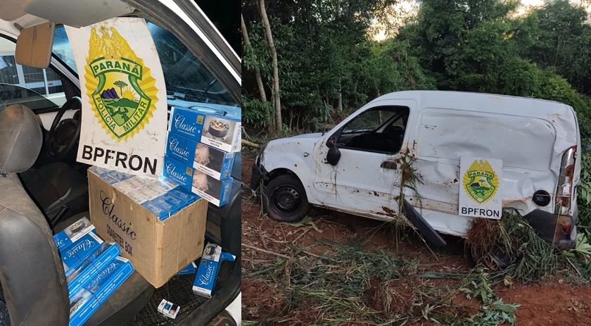 BPFRON apreende veículo carregado com cigarros