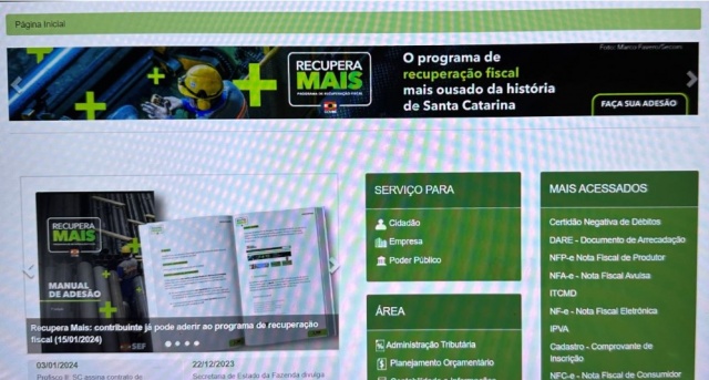 Fazenda de SC abre inscrições a programa que visa recuperar R$ 1,5 bilhão de ICMS em atraso