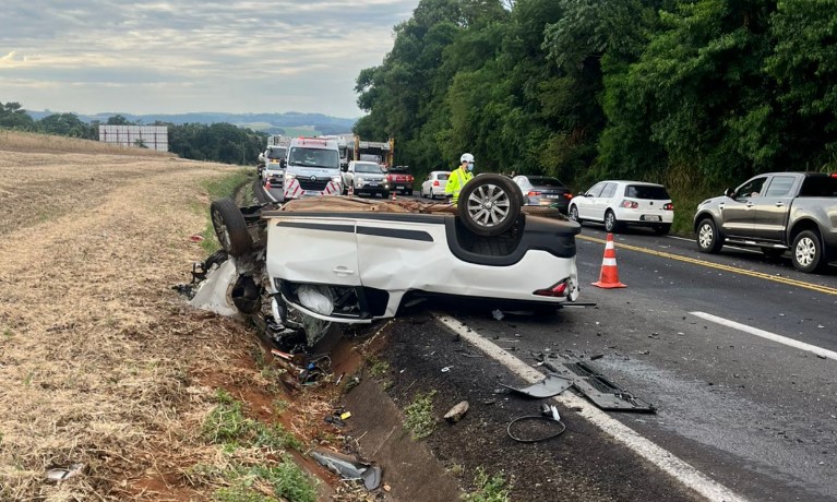 Motorista morre após colisão na PR-182 entre Ampére e Francisco Beltrão
