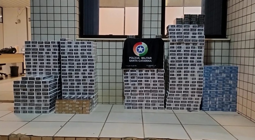 Polícia Militar apreende 6220 carteiras de cigarros de origem Paraguaia