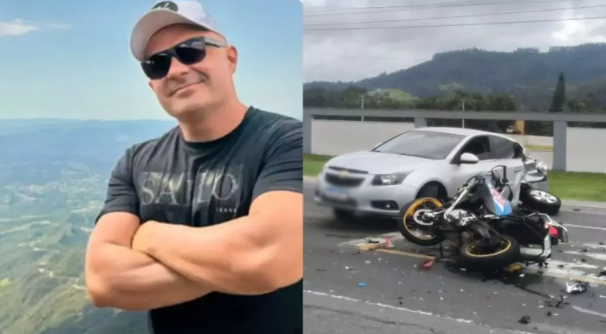 Sargento da PM morre após acidente de moto em rodovia de SC